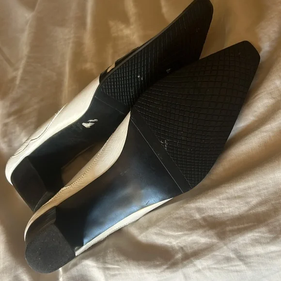 J. Renee Rodeo black and white leather mules - Picture 4 of 5